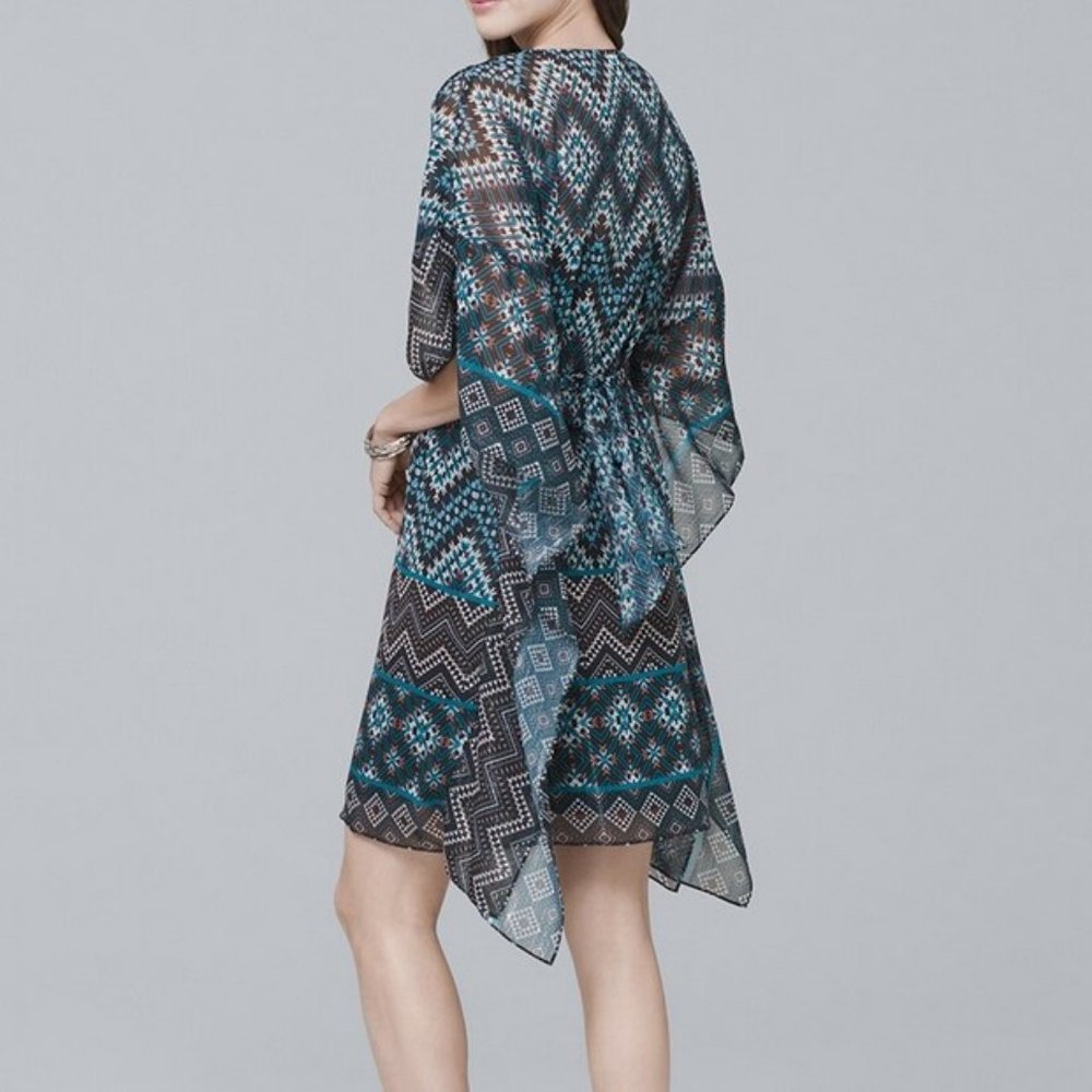 WHBM Embroidered Detail Chevron Kimono Dress NWOT - Picture 10 of 10